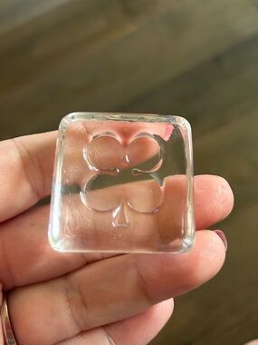 Glass Shamrock Paper Weight